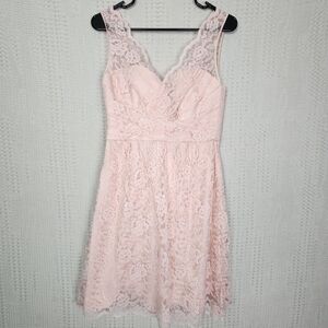 AMSALE Lace A-Line Sleeveless Mini Dress 6